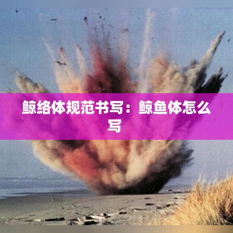 鯨絡(luò)體規(guī)范書寫：鯨魚體怎么寫 