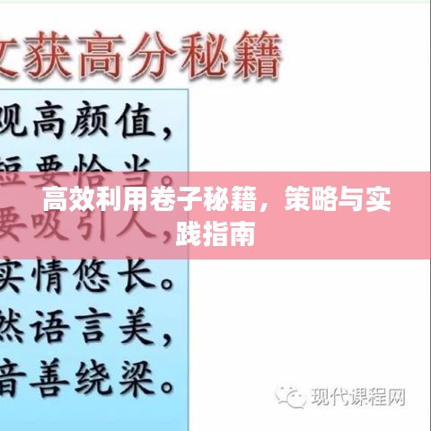 高效利用卷子秘籍，策略與實踐指南
